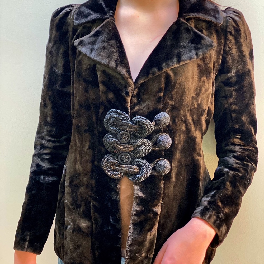 AMAZINGLY GORGEOUS Vintage Victorian Velvet Coat W